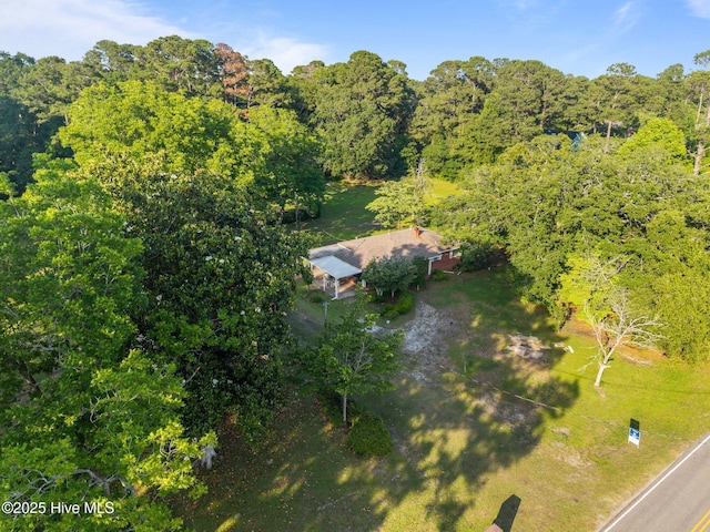 308 Hooker Rd, Wilmington, NC 28403 - aerial view of property and surrounding area featuring a forest