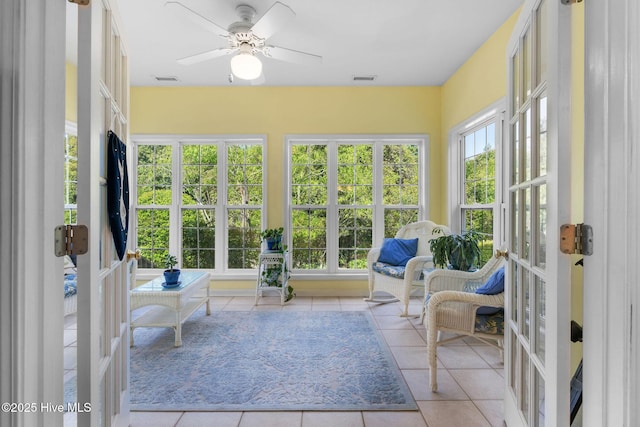 4156 Buckingham Ct, Southport, NC 28461 - sunroom / solarium with tile patterned flooring and french doors
