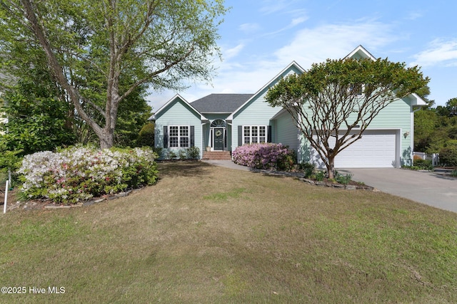 4156 Buckingham Ct, Southport, NC 28461 - view of front of property with concrete driveway, a front lawn, and an attached garage