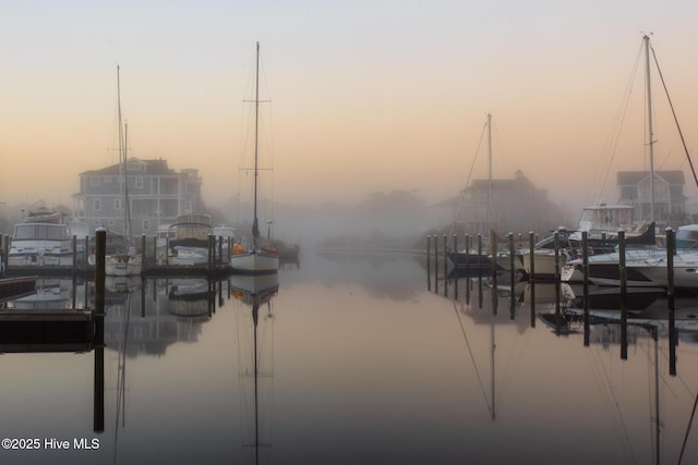4156 Buckingham Ct, Southport, NC 28461 - water view featuring a dock