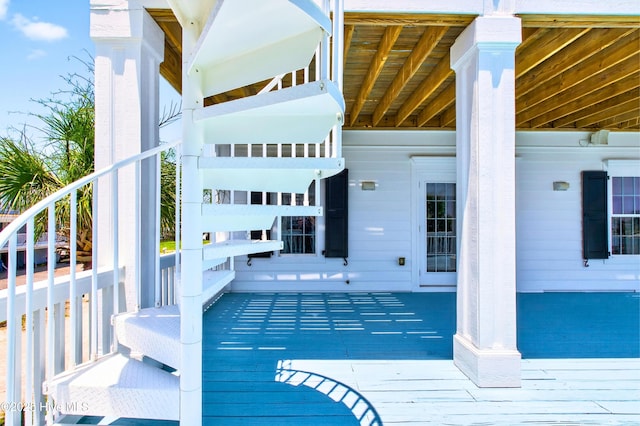 1510 N Shore Dr, Sunset Beach, NC 28468 - view of wooden deck