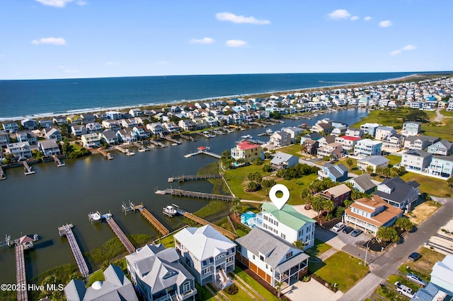 1510 N Shore Dr, Sunset Beach, NC 28468 - aerial view of residential area with a nearby body of water