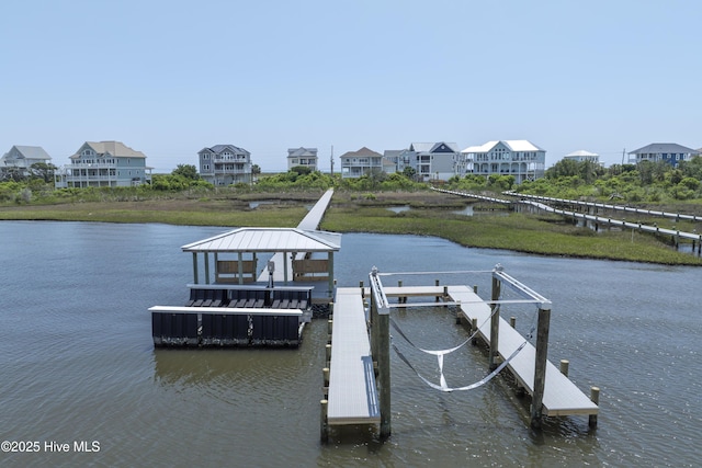 601 New River Inlet Rd, North Topsail Beach, NC 28460 - dock with a water view and boat lift