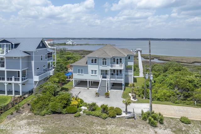601 New River Inlet Rd, North Topsail Beach, NC 28460 - view from above of property featuring a large body of water