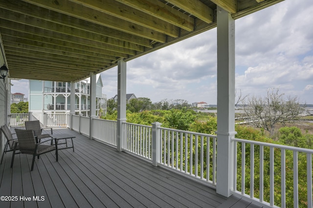 601 New River Inlet Rd, North Topsail Beach, NC 28460 - view of wooden deck