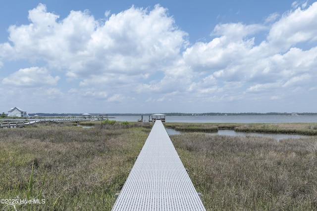 601 New River Inlet Rd, North Topsail Beach, NC 28460 - dock area with a water view