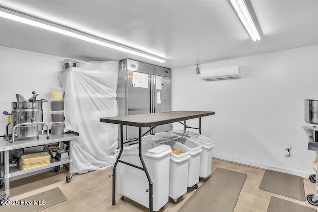 3331 Holden Beach Rd SW, Supply, NC 28462 - misc room with a wall mounted AC and concrete flooring