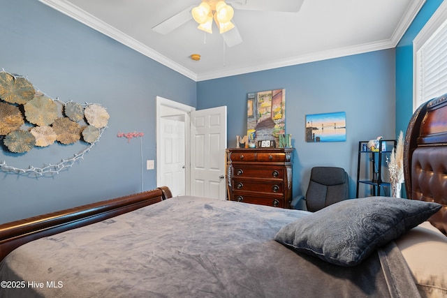 700 S 3rd St, Wilmington, NC 28401 - bedroom featuring ornamental molding and ceiling fan