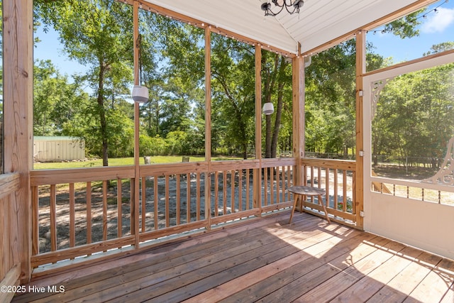 4379 Owendon Dr, Shallotte, NC 28470 - wooden deck featuring view of wooded area