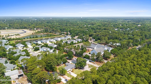 1015 E Moore St, Southport, NC 28461 - aerial view of property's location with a forest and a large body of water