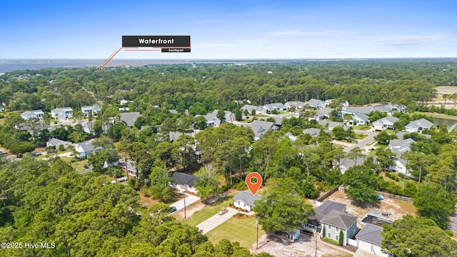 1015 E Moore St, Southport, NC 28461 - view of property location with a heavily wooded area and nearby suburban area