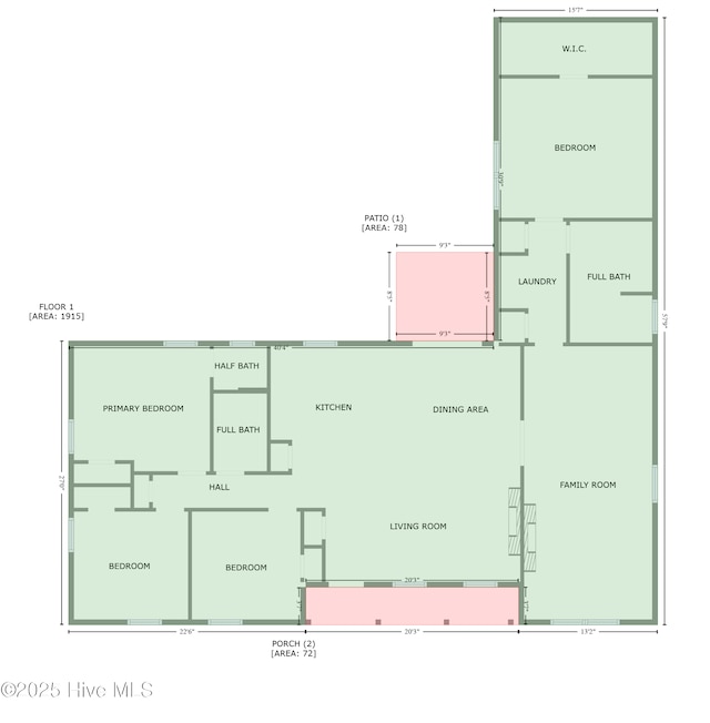 1015 E Moore St, Southport, NC 28461 - room layout