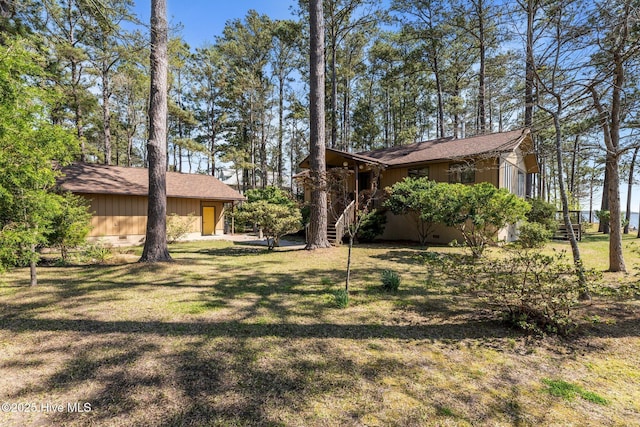 153 Windmill Point Dr, Vandemere, NC 28587 - view of green lawn with stairway