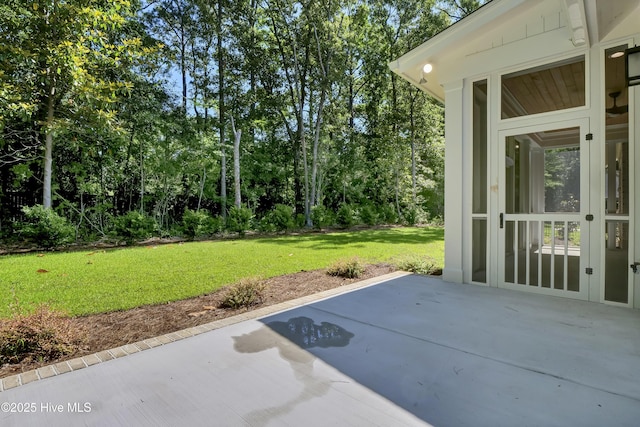 8241 Sage Valley Dr, Wilmington, NC 28411 - view of patio / terrace featuring view of scattered trees