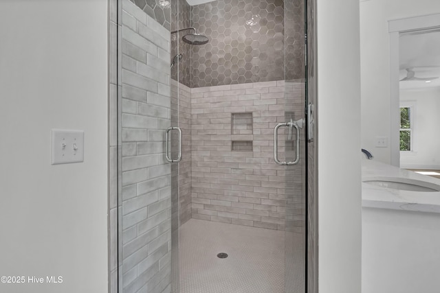8241 Sage Valley Dr, Wilmington, NC 28411 - full bathroom with a stall shower and vanity