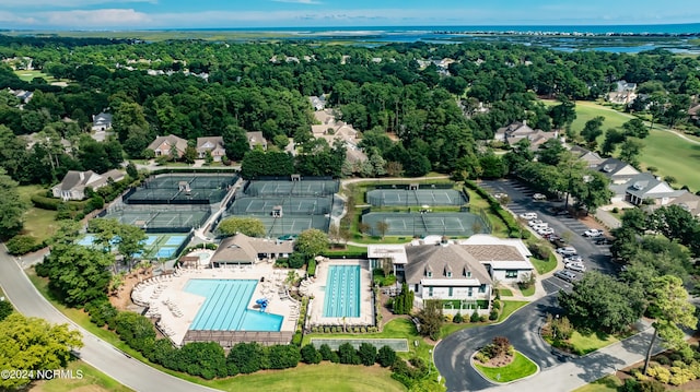 8241 Sage Valley Dr, Wilmington, NC 28411 - aerial view of a pool area and a nearby body of water