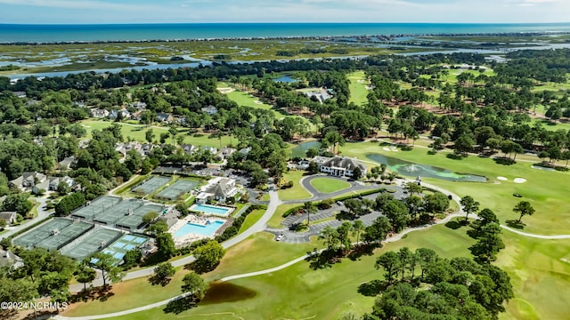 8241 Sage Valley Dr, Wilmington, NC 28411 - view of property location featuring a large body of water, a golf club, and a tree filled landscape