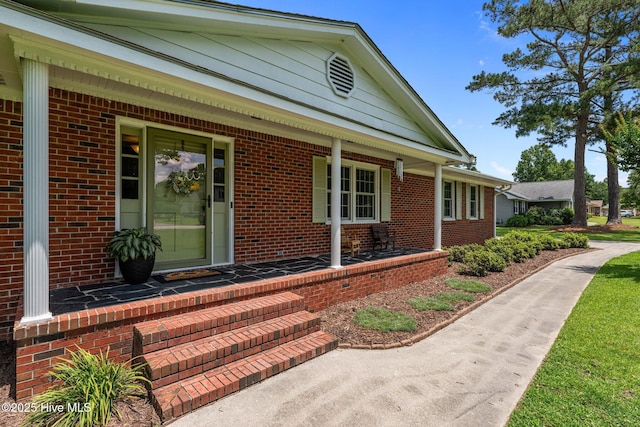 4912 Cypress Shores Dr, New Bern, NC 28562 - view of front of property featuring a porch and brick siding