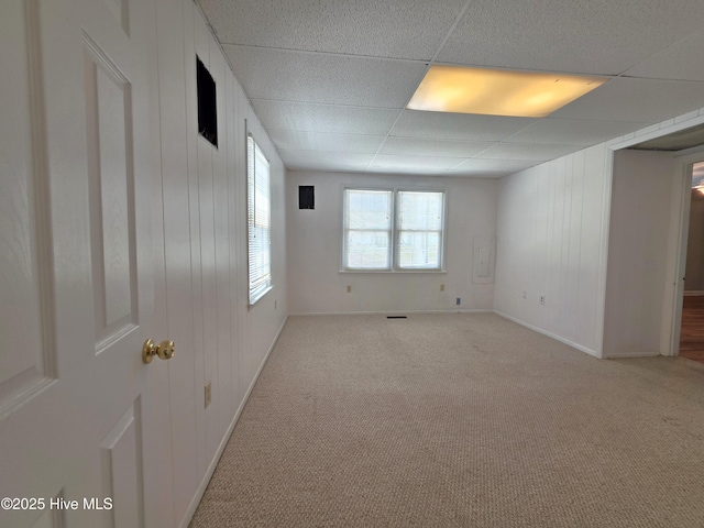 1700 Green Springs Rd, New Bern, NC 28560 - unfurnished room featuring a paneled ceiling, baseboards, and carpet flooring