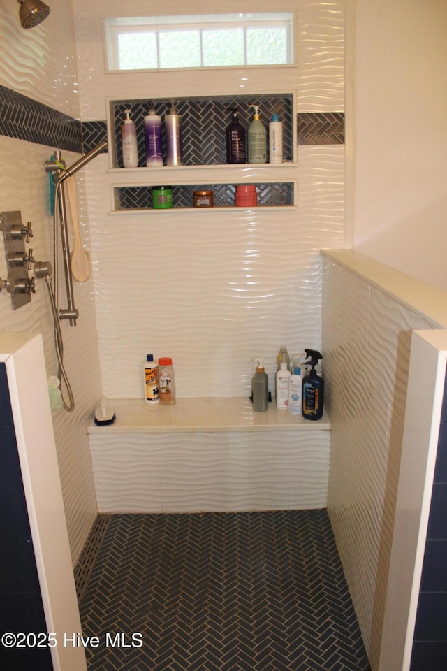 121 Pine Grove Rd, Newport, NC 28570 - bathroom with tile walls and tiled shower