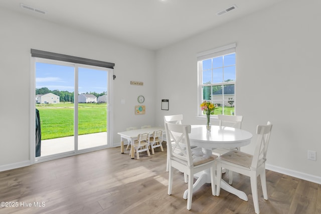 119 Perrytown Loop Rd, New Bern, NC 28562 - dining room with wood finished floors and baseboards
