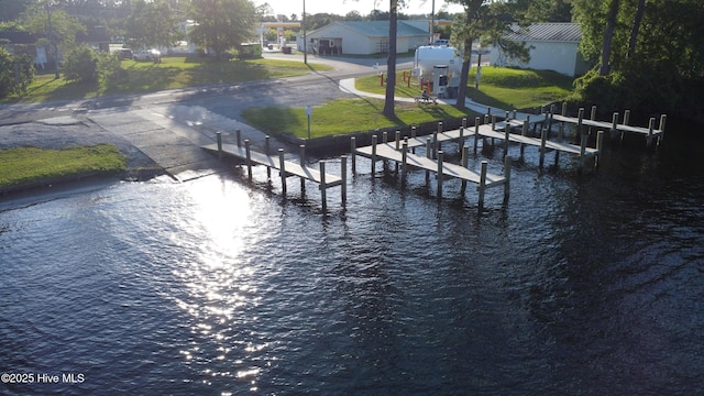 119 Perrytown Loop Rd, New Bern, NC 28562 - dock area with a water view and a boat ramp