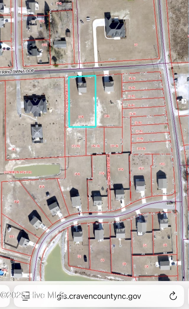 119 Perrytown Loop Rd, New Bern, NC 28562 - map / location featuring property parcel outlined