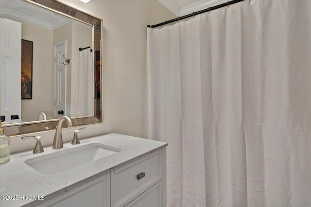 5892 Lycia Ln SW, Ocean Isle Beach, NC 28469 - full bathroom with ornamental molding and vanity