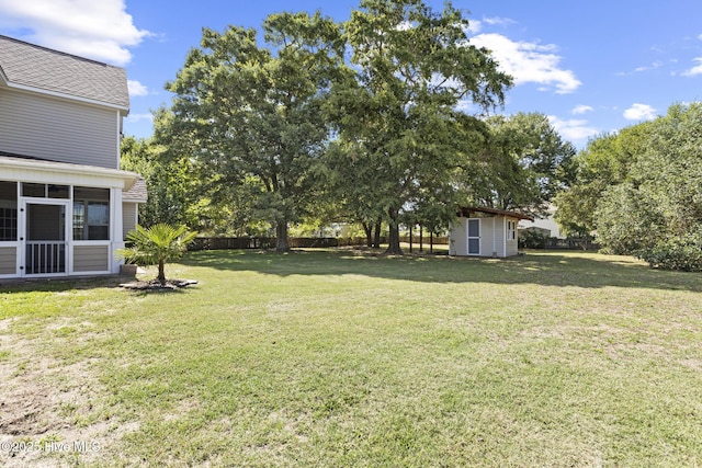 113 Percy Padgett Ct, Holly Ridge, NC 28445 - view of yard featuring a sunroom
