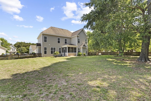 113 Percy Padgett Ct, Holly Ridge, NC 28445 - back of house featuring a sunroom
