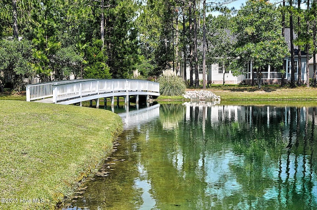 3878 White Blossom Cir, Southport, NC 28461 - view of home's community with a lawn and a water view