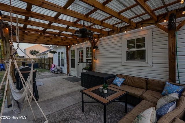 215 Chestwood Dr, Hubert, NC 28539 - view of patio / terrace featuring an outdoor living space and a pergola