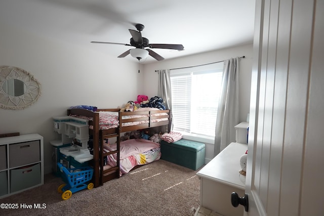 215 Chestwood Dr, Hubert, NC 28539 - carpeted bedroom featuring a ceiling fan