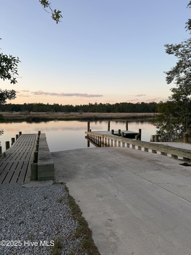 215 Chestwood Dr, Hubert, NC 28539 - dock area with a boat ramp and a water view