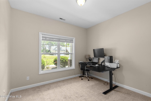 317 Inverness Dr, Hubert, NC 28539 - carpeted home office featuring baseboards