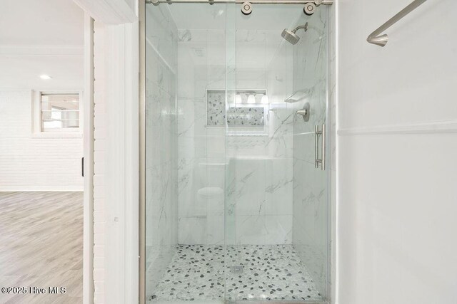 227 Rose Ave, Wilmington, NC 28403 - bathroom with a marble finish shower