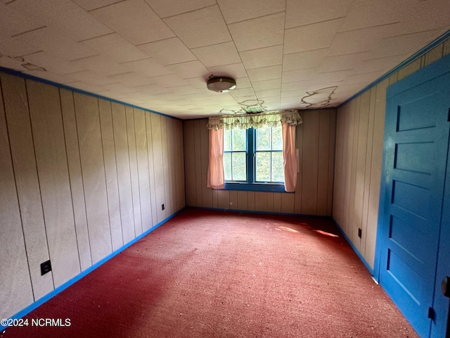 114 Rhodes Ave, Windsor, NC 27983 - carpeted empty room featuring wooden walls