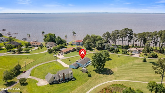 1235 Sound Shore Dr, Edenton, NC 27932 - aerial perspective of suburban area featuring a nearby body of water