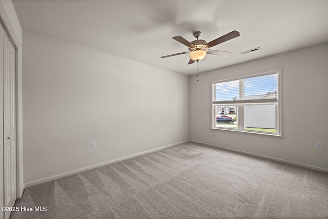 312 Glenellen Loop Rd, Midway Park, NC 28544 - unfurnished bedroom with a closet, carpet, baseboards, and a ceiling fan