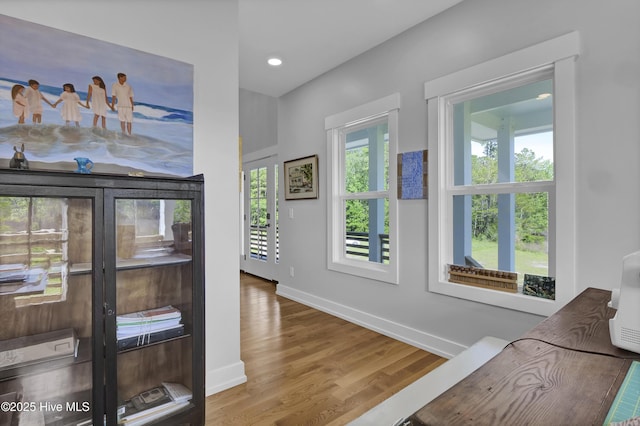1246 Heron Run Dr, Wilmington, NC 28403 - foyer entrance featuring wood finished floors, baseboards, and recessed lighting