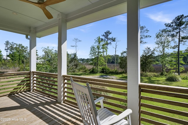1246 Heron Run Dr, Wilmington, NC 28403 - deck with view of scattered trees