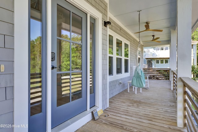 1246 Heron Run Dr, Wilmington, NC 28403 - porch with a ceiling fan