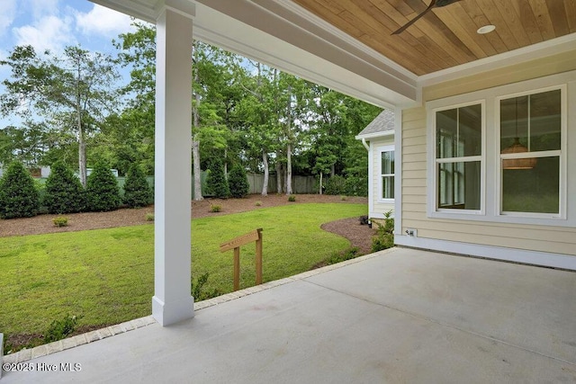 324 Grayhawk Cir, Wilmington, NC 28411 - view of patio / terrace with ceiling fan