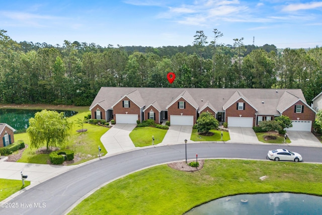 94 Field Planters Cir, Calabash, NC 28467 - view of subject property with a nearby body of water and a heavily wooded area