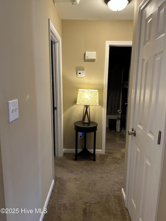 1404 Angels End Unit B, Greenville, NC 27858 - hallway with carpet and baseboards