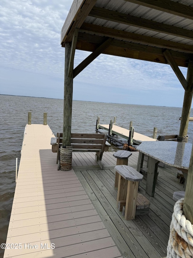 104 Soundside Estates Dr, Grandy, NC 27939 - dock area featuring a water view