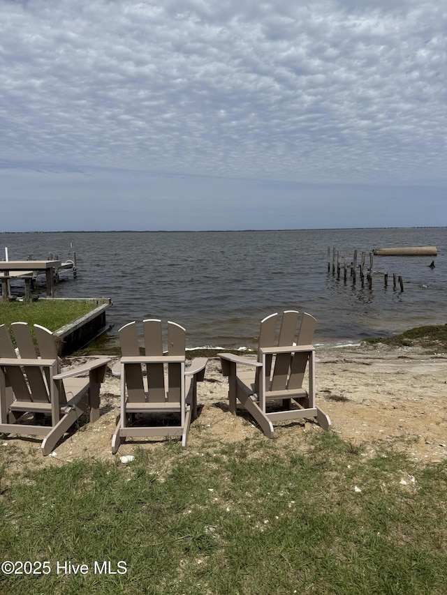 104 Soundside Estates Dr, Grandy, NC 27939 - water view featuring a boat dock