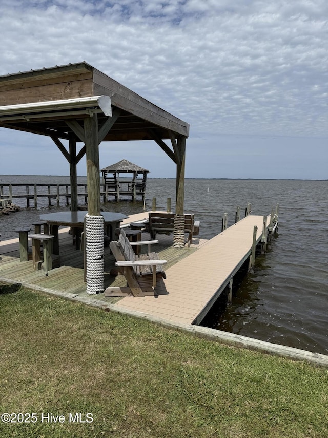 104 Soundside Estates Dr, Grandy, NC 27939 - dock area with a water view