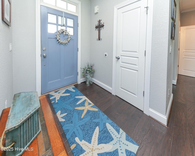 104 Soundside Estates Dr, Grandy, NC 27939 - foyer entrance featuring baseboards and wood finished floors