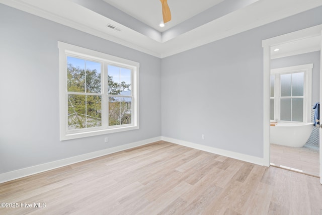 2705 E Oak Island Dr, Oak Island, NC 28465 - unfurnished room with light wood finished floors, recessed lighting, baseboards, and a ceiling fan